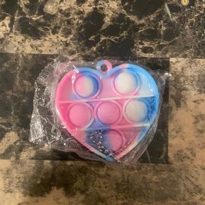 Mini pop it fidget key chain